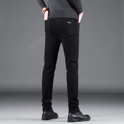 Jeans Slim Pure Black pour Homme - Élasticité, Coupe Droite, Mode Décontractée BLACKBEARD OUTDOOR INDUSTRIES