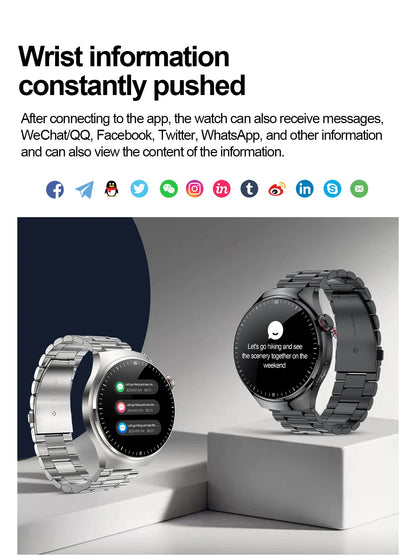 Montre Connectée Médicale GUHUAVMI TK26 – ECG+PPG – Uric Acid, Température, Lipides, Appels Bluetooth – Écran AMOLED 1.43” – Étanche IP68 - BLACKBEARD OUTDOOR INDUSTRIES