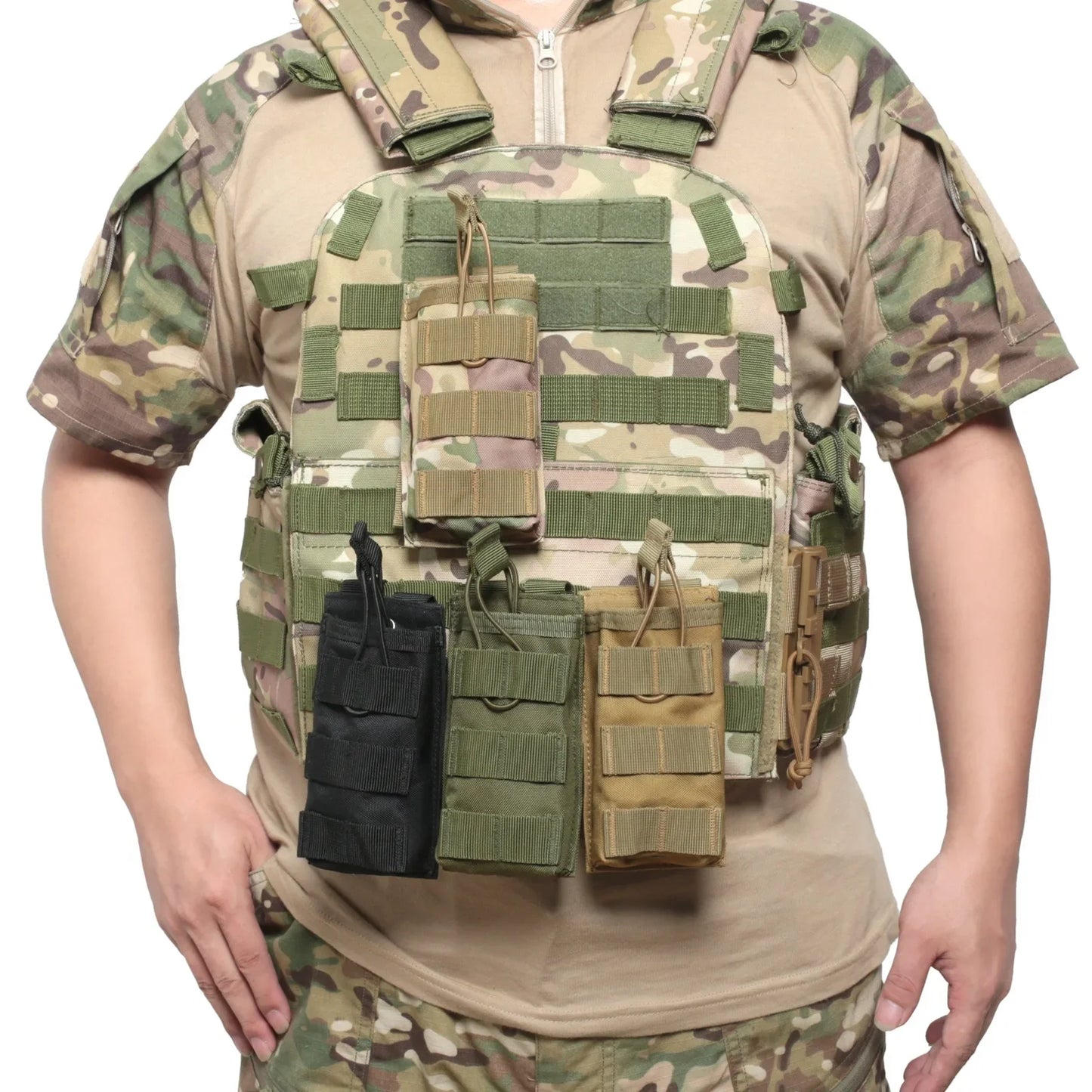 Poche Tactique MOLLE – Porte-Chargeur Simple, Double ou Triple – Compatible M4/M16/AR15 - BLACKBEARD OUTDOOR INDUSTRIES