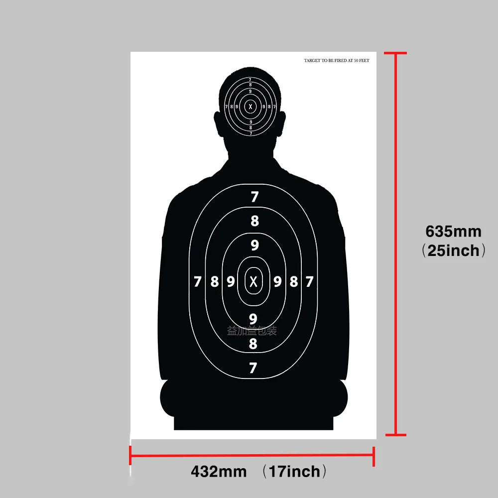 OPHIDIAN Cibles en Papier Silhouette — Cible de Tir, Entraînement au Tir, Airsoft, Archery, Sniper, 50 Pièces - BLACKBEARD OUTDOOR INDUSTRIES