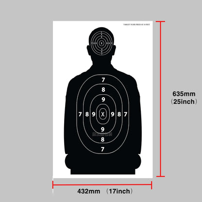 OPHIDIAN Cibles en Papier Silhouette — Cible de Tir, Entraînement au Tir, Airsoft, Archery, Sniper, 50 Pièces - BLACKBEARD OUTDOOR INDUSTRIES