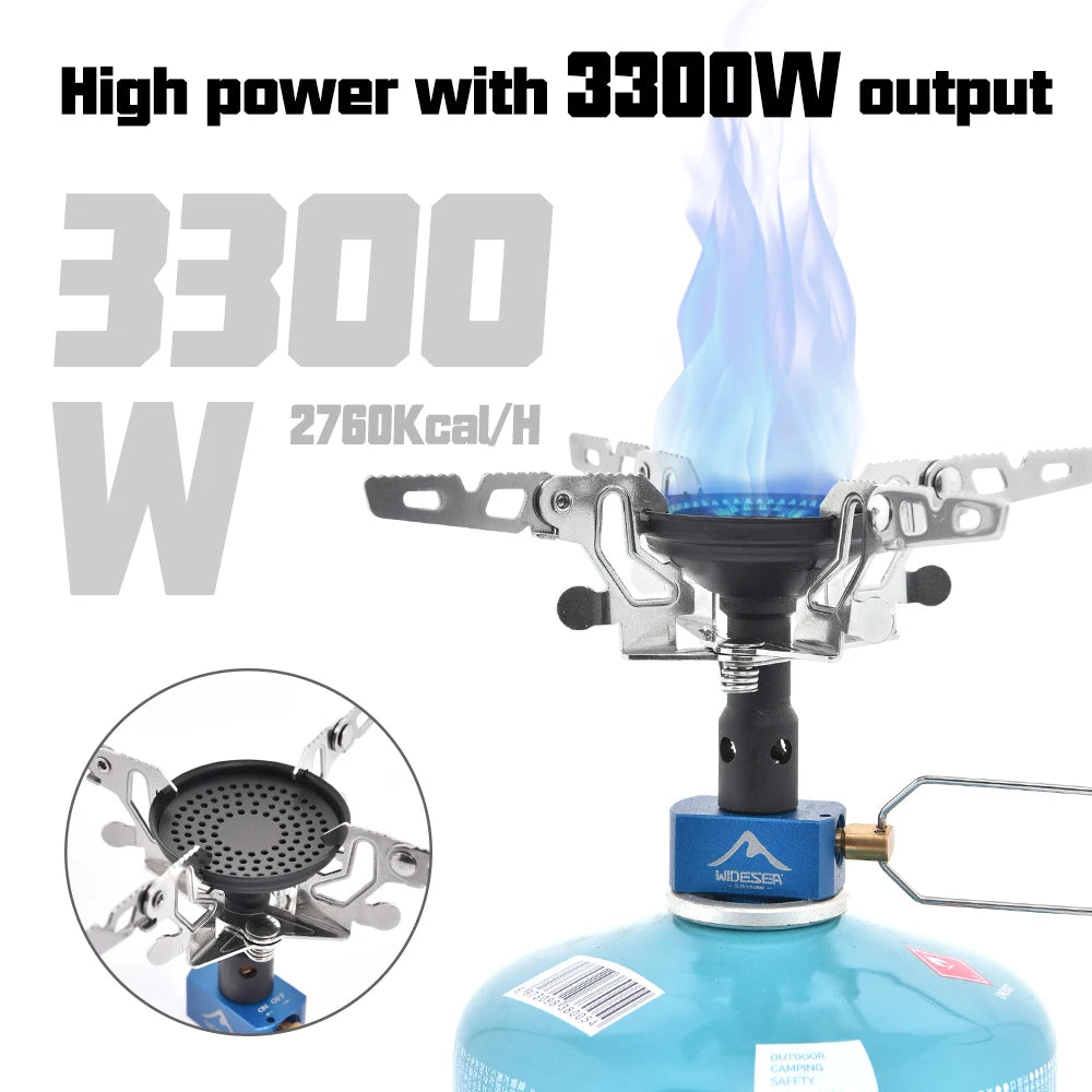 Réchaud de Camping Ultra Compact Widesea – 3300W | Acier Inoxydable, Pliable, Haute Puissance - BLACKBEARD OUTDOOR INDUSTRIES