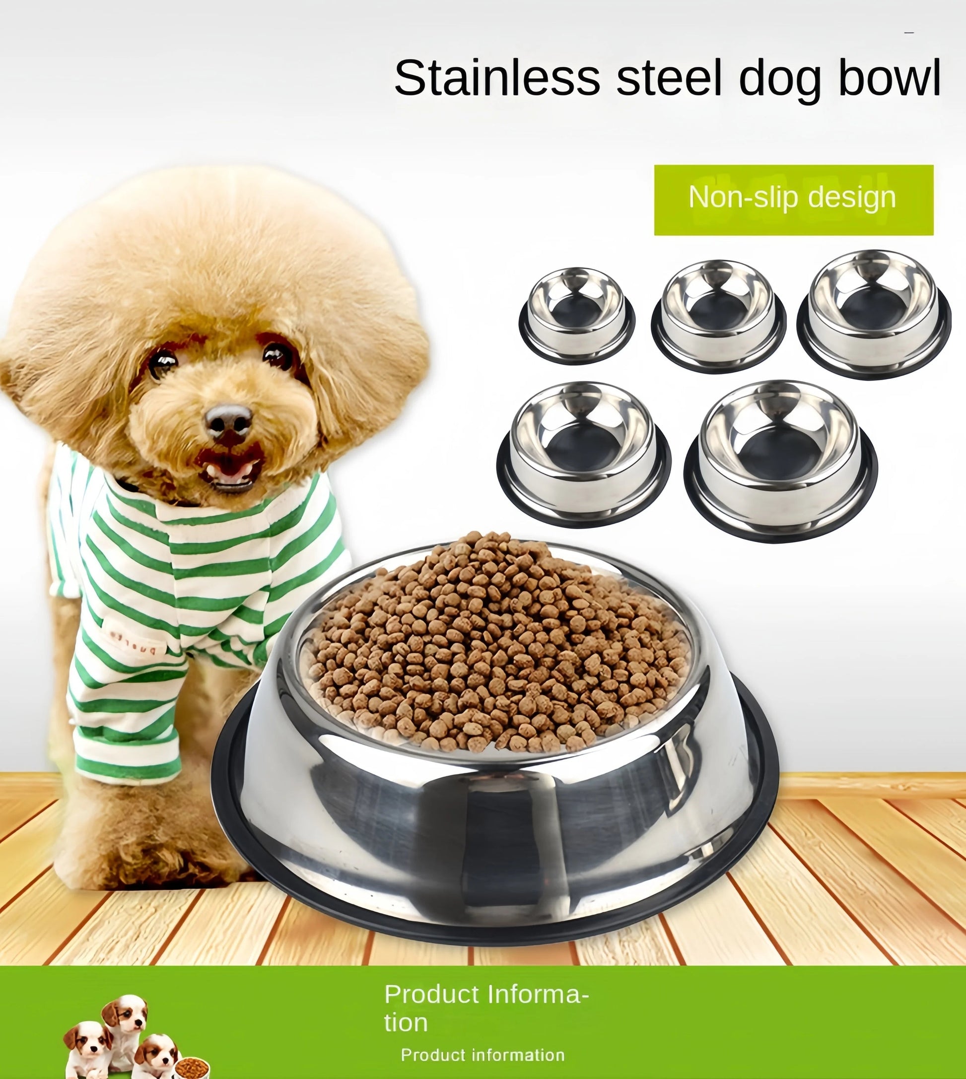 Gamelle Inox pour Chien et Chat – 6 Tailles Disponibles Robuste • Facile à Nettoyer • Multi-usages Ma boutique