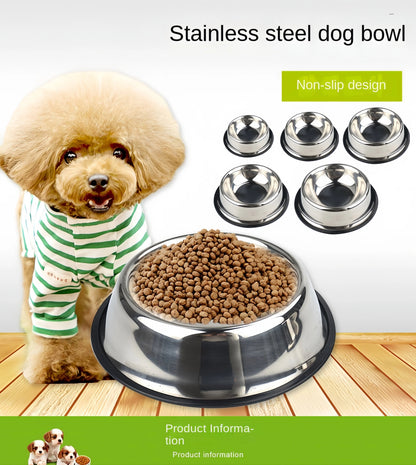 Gamelle Inox pour Chien et Chat – 6 Tailles Disponibles Robuste • Facile à Nettoyer • Multi-usages Ma boutique