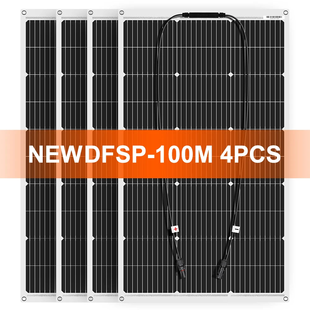 Panneau Solaire Flexible 100W 18V Monocristallin – DOKIO DFSP-100M - BLACKBEARD OUTDOOR INDUSTRIES