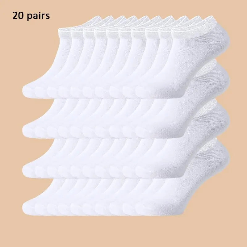 Lot de 10/20/40 Paires de Chaussettes Basses Unisexes – Couleurs Unies – Douces, Légères et Respirantes - BLACKBEARD OUTDOOR INDUSTRIES
