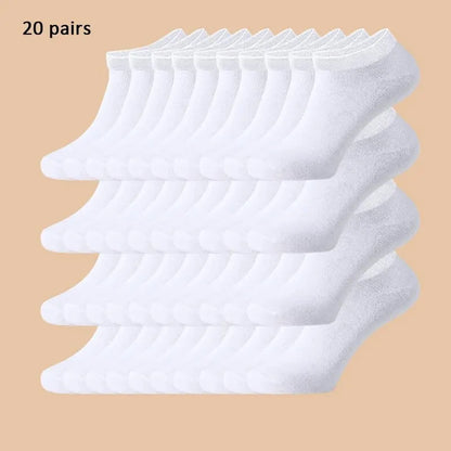 Lot de 10/20/40 Paires de Chaussettes Basses Unisexes – Couleurs Unies – Douces, Légères et Respirantes - BLACKBEARD OUTDOOR INDUSTRIES