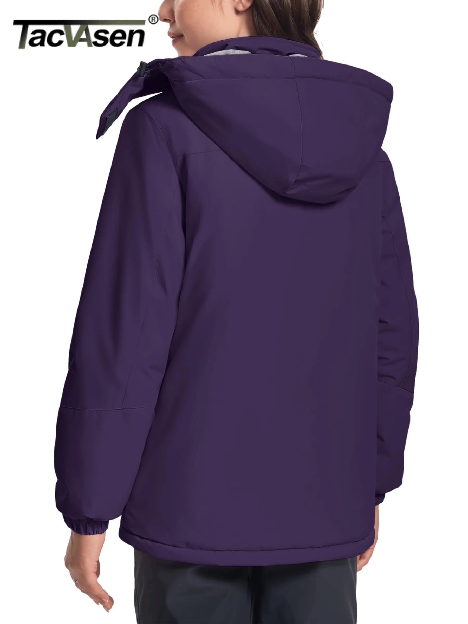 Veste Parka Hivernale TACVASEN pour Femme – Manteau à Capuche en Polaire, Imperméable et Coupe-Vent avec 5 Poches Zippées pour Ski et Snowboard - BLACKBEARD OUTDOOR INDUSTRIES