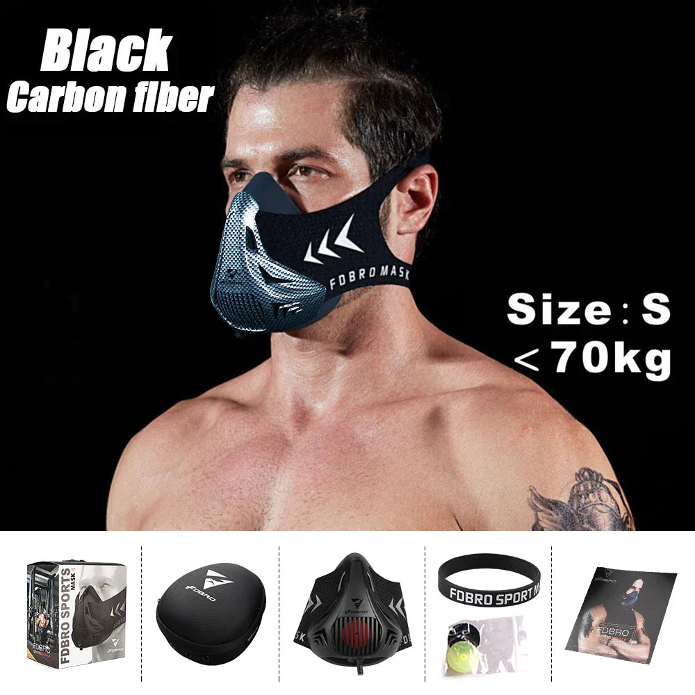 Masque d’Entraînement Sportif – Édition Élévation | Course, Fitness, Cyclisme – Style Noir 2.0 - BLACKBEARD OUTDOOR INDUSTRIES