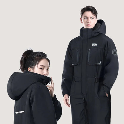 Motorcycle Riding Winter Coldproof Clothing Winter Fashion Waist Designwarm Cotton Jumpsuit Thickened Waterproof Snowmobile Suit BLACKBEARD OUTDOOR INDUSTRIES