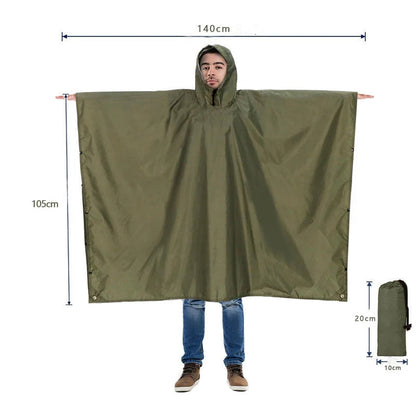 Poncho de Pluie Ultra-Résistant pour Randonnée et Camping - Imperméable, Léger, Universel, pour Hommes et Femmes BLACKBEARD OUTDOOR INDUSTRIES