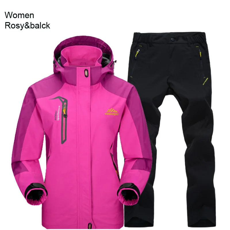 Ensemble Veste & Pantalon de Randonnée Femme TRVLWEGO | Imperméable 20000MM | Coupe-Vent | Outdoor Camping Trekking - BLACKBEARD OUTDOOR INDUSTRIES
