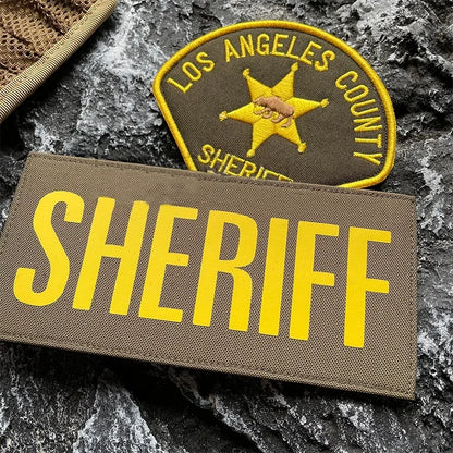 Insigne d'Identification sheriff US – Patch Brodé SHERIFF Tactique à Fixation Velcro - BLACKBEARD OUTDOOR INDUSTRIES