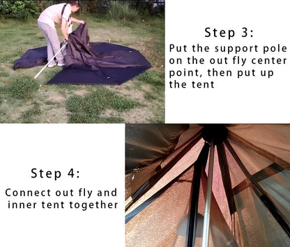 Tente Hot Tent Tipi 1 Personne – Avec Fenêtre pour Cheminée | Double Paroi | 3 Saisons | Bushcraft / Camping Solo - BLACKBEARD OUTDOOR INDUSTRIES