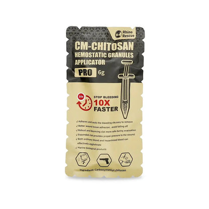 Poudre Hémostatique Granulée au Chitosane – RHINO RESCUE – 6g / 15g – Contrôle Rapide des Saignements Ma boutique