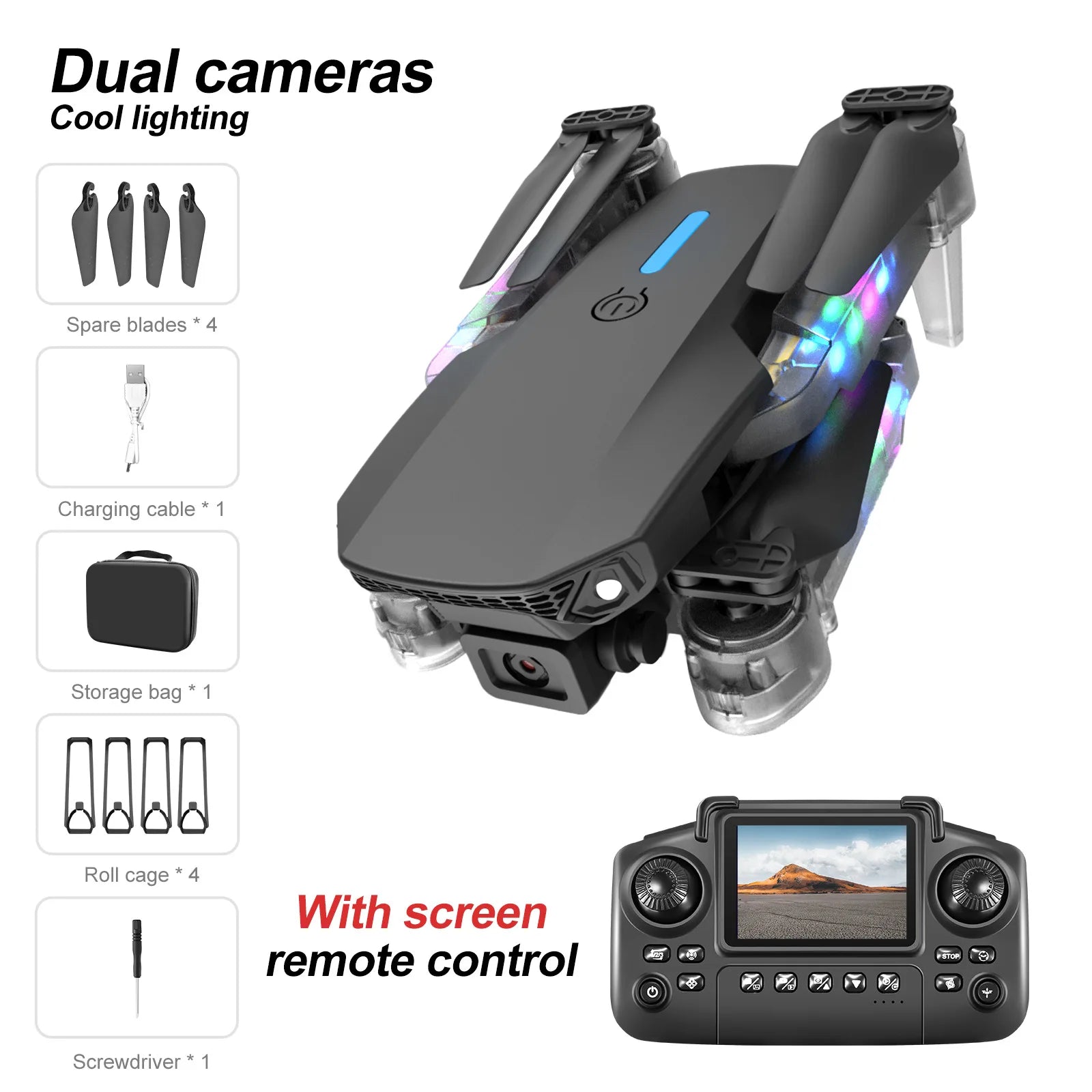 drone mini Black E88 E99 double caméras 4K HD Ma boutique