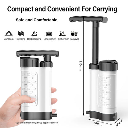 Pompe Purificateur d’Eau avec Filtre 0.01 Micron – Système de Filtration Portable pour Survie, Camping & Randonnée - BLACKBEARD OUTDOOR INDUSTRIES