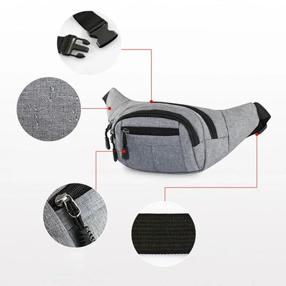 Sac Banane Homme Étanche – Style Coréen, Toile Oxford, Multi-usage - BLACKBEARD OUTDOOR INDUSTRIES