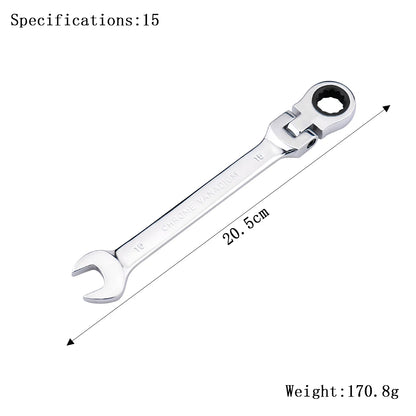 Clé à Cliquet Flexible 72 Dents en Acier Chrome Vanadium – 6 à 27 mm - BLACKBEARD OUTDOOR INDUSTRIES
