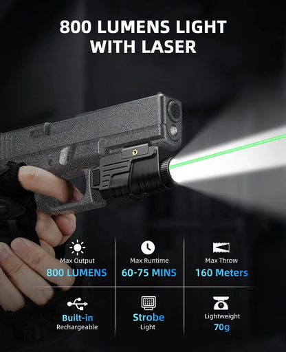 lampe torche et laser vert EZshoot 800 lumens Ma boutique