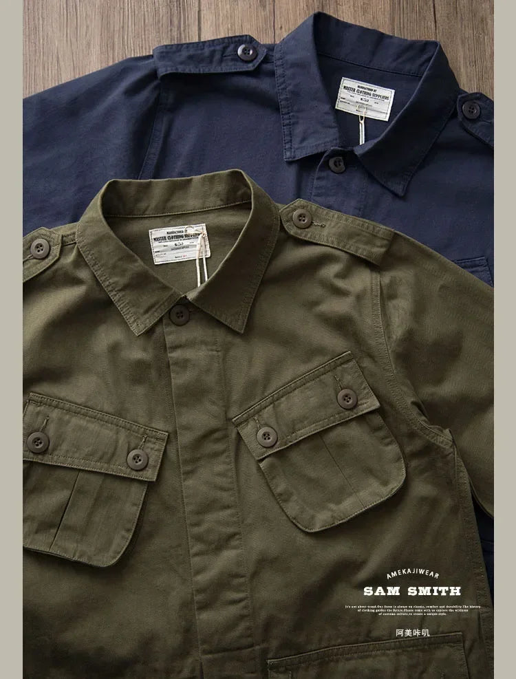 Veste Casual Vintage Amekaji Multi-Poches pour Homme - TCU - BLACKBEARD OUTDOOR INDUSTRIES
