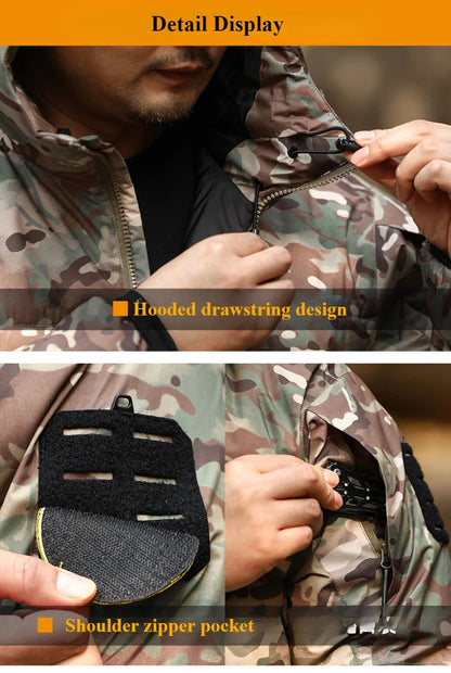 Veste Tactique d'Hiver Homme – Parka Camouflage Chaude, Coupe-Vent et Imperméable avec Capuche, Idéale pour les Activités Extérieures et les Conditions Climatiques Rigoureuses BLACKBEARD OUTDOOR INDUSTRIES