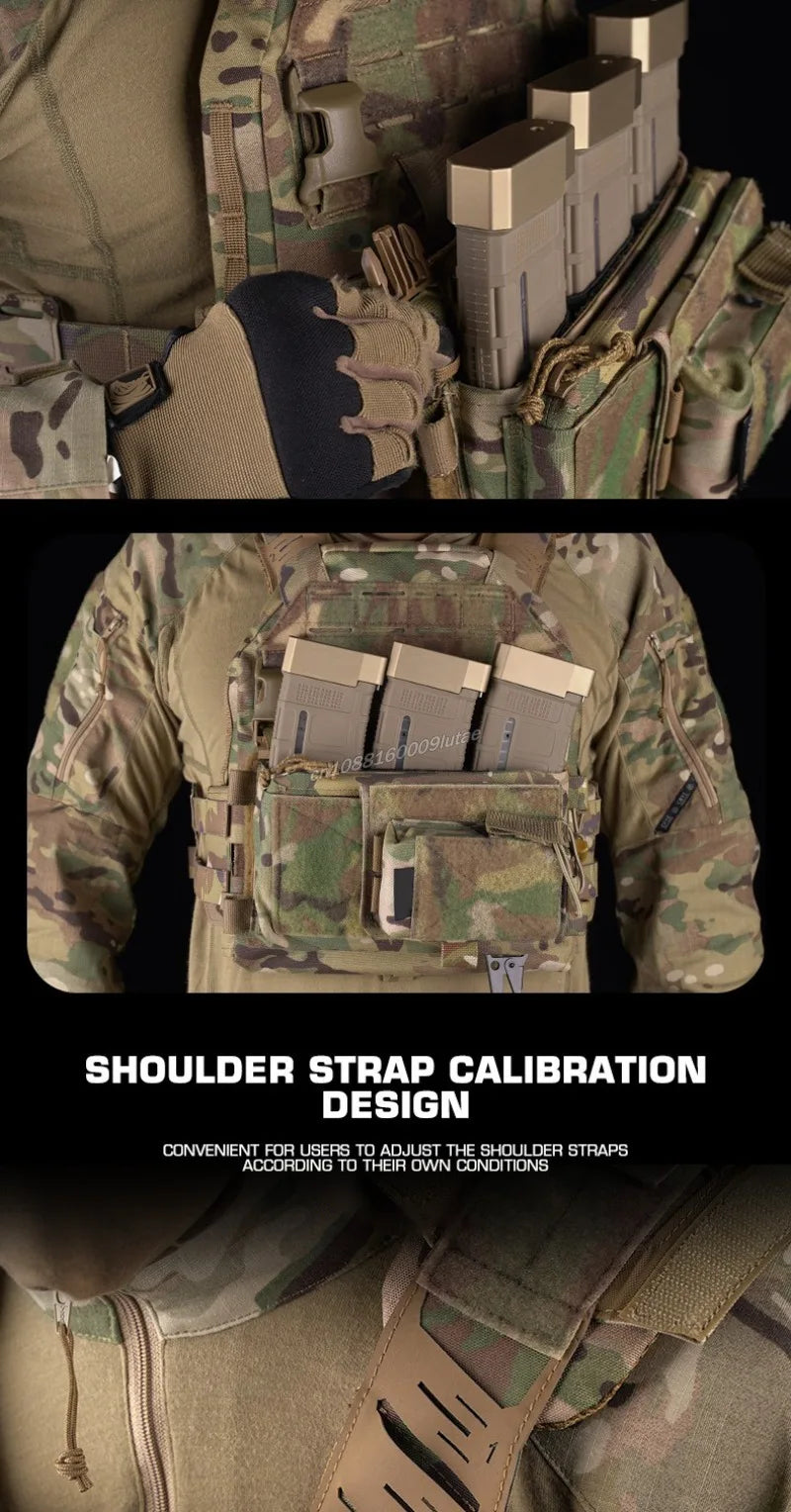 Gilet Tactique KZ Plate Carrier - Profil Bas, Léger, Ajustable, avec MOLLE et Système de Libération Rapide – Gilet de Combat pour Airsoft et Chasse - BLACKBEARD OUTDOOR INDUSTRIES