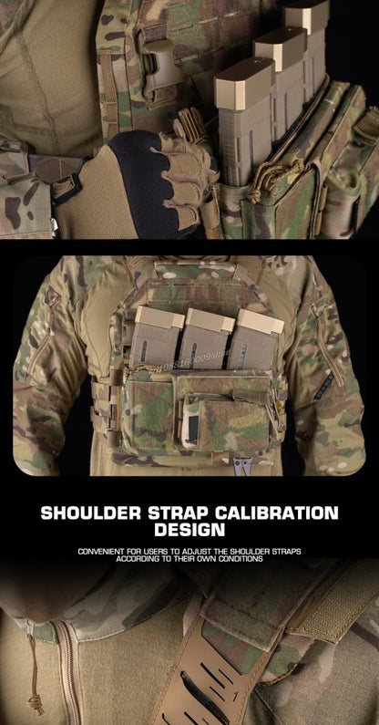 Gilet Tactique KZ Plate Carrier - Profil Bas, Léger, Ajustable, avec MOLLE et Système de Libération Rapide – Gilet de Combat pour Airsoft et Chasse - BLACKBEARD OUTDOOR INDUSTRIES
