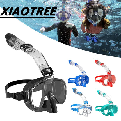 Masque de Plongée Demi-Visage avec Tuba pour Enfants et Adultes – Anti-Buée, Étanche, Respirabilité Sécurisée - BLACKBEARD OUTDOOR INDUSTRIES