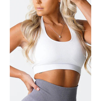 Soutien-Gorge Sans Couture à Col Halter "Limitless" - Spandex Élastique et Respirant pour Femmes, Confort et Maintien, Idéal pour le Fitness et le Yoga - BLACKBEARD OUTDOOR INDUSTRIES
