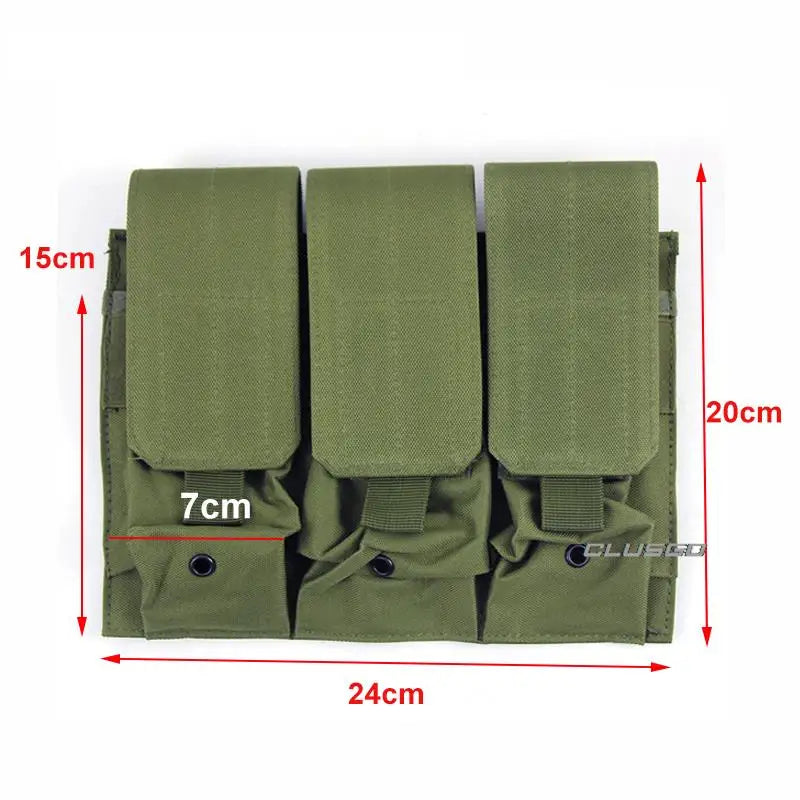 Poche Tactique MOLLE Triple ou Double – Porte-Chargeurs 5.56 / 7.62 – Airsoft, Paintball, Tir, Wargame - BLACKBEARD OUTDOOR INDUSTRIES