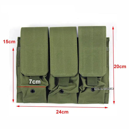 Poche Tactique MOLLE Triple ou Double – Porte-Chargeurs 5.56 / 7.62 – Airsoft, Paintball, Tir, Wargame - BLACKBEARD OUTDOOR INDUSTRIES