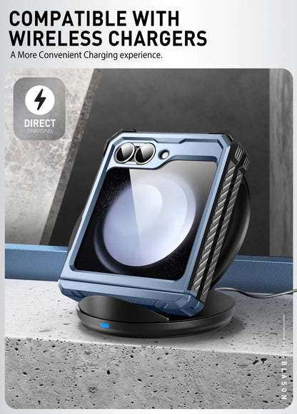 I-BLASON For Samsung Galaxy Z Flip 7 FE/6/5 Case Armorbox Full-Body Military Protection Phone Case with Screen Protector & Stand BLACKBEARD OUTDOOR INDUSTRIES