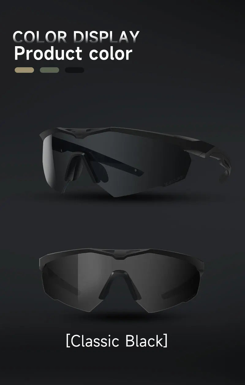 Lunettes Tactiques de Tir 3 Lentilles - Lunettes Résistantes aux Impacts, Anti-buée et Anti-vent BLACKBEARD OUTDOOR INDUSTRIES