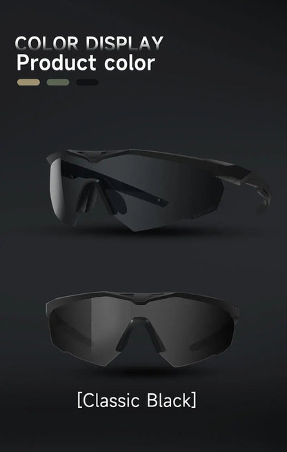 Lunettes Tactiques de Tir 3 Lentilles - Lunettes Résistantes aux Impacts, Anti-buée et Anti-vent BLACKBEARD OUTDOOR INDUSTRIES