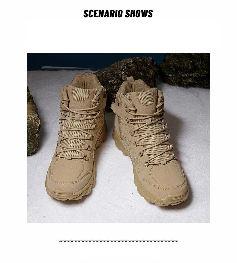 Bottes de Combat Tactiques Améliorées pour Homme - Chaussures de Randonnée Résistantes et Respirantes BLACKBEARD OUTDOOR INDUSTRIES