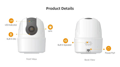 IMOU Ranger 2C 2MP – Caméra de Surveillance WiFi Intérieure à 360° | Babyphone | Détection Humaine | Audio Bidirectionnel | Vision Nocturne Ma boutique