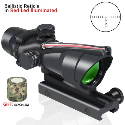 Lunette de Visée 4x32 Red Dot avec Fibre Optique - BLACKBEARD OUTDOOR INDUSTRIES