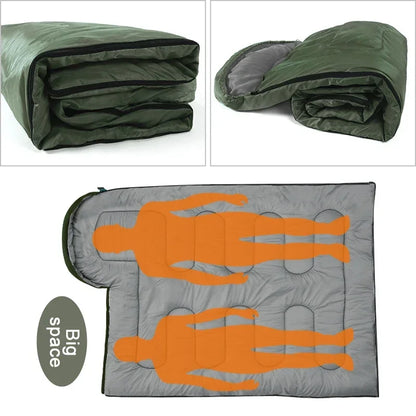 Camping Sleeping Bag Lightweight 4 Season Warm Envelope – Sac de Couchage en Coton Hiver pour Randonnée et Outdoor - BLACKBEARD OUTDOOR INDUSTRIES