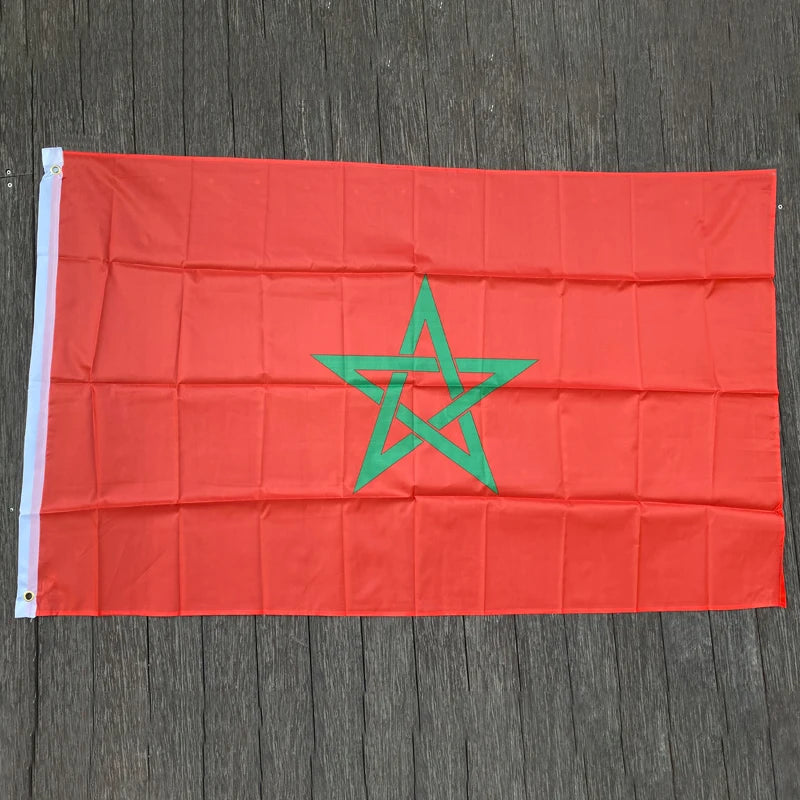 Drapeau du Maroc - 90 x 150 cm - Bannière de décoration murale BLACKBEARD OUTDOOR INDUSTRIES