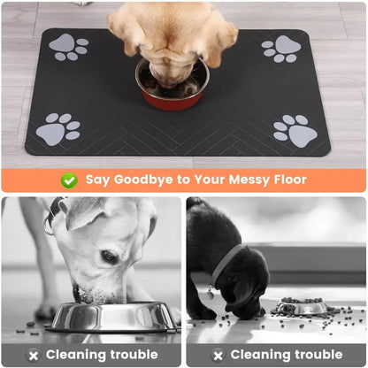 Tapis de Nourrissage Absorbant pour Animaux – Imperméable, Antidérapant & Séchage Rapide – Idéal pour Gamelles de Chiens et de Chats Ma boutique