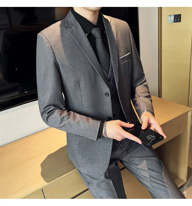 Costume Homme 3 Pièces - Élégant et Classique, Idéal pour Mariage et Événements Formels - Taille S-6XL BLACKBEARD OUTDOOR INDUSTRIES