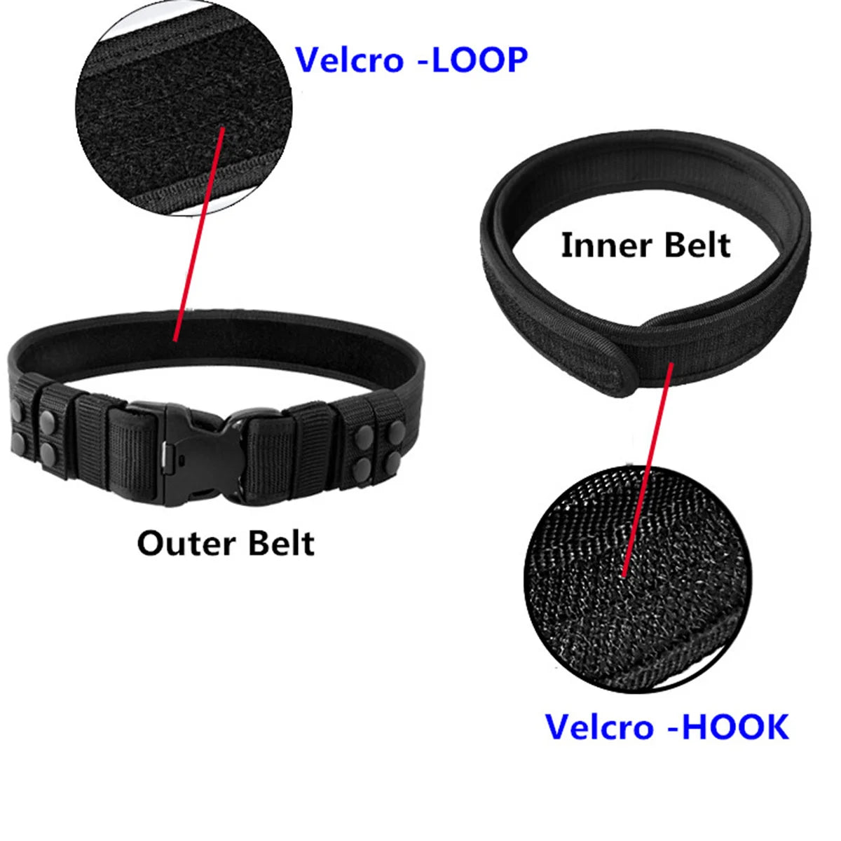 Ceinture Tactique Homme 1.97" en Nylon – Ceinture de Sécurité et de Service avec Boucle POM, Ceinture de Chasse et d'Utilité, Ceinture Polyvalente pour Activités Tactiques et Sécurité BLACKBEARD OUTDOOR INDUSTRIES