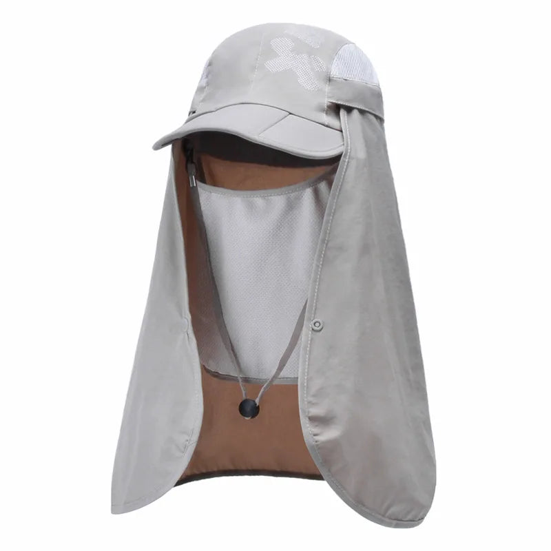 Chapeau de Protection UV d'Été – Casquette Anti-UV avec Protection du Cou et du Visage, Pliable, Séchage Rapide, Imperméable, Idéale pour Randonnée, Pêche et Activités Outdoor - BLACKBEARD OUTDOOR INDUSTRIES