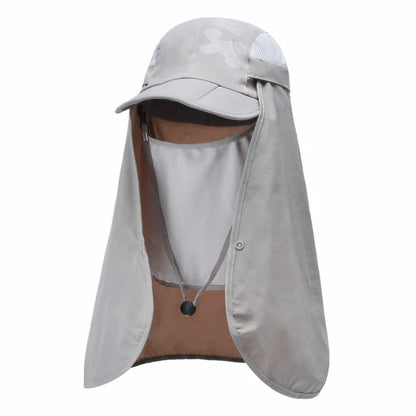 Chapeau de Protection UV d'Été – Casquette Anti-UV avec Protection du Cou et du Visage, Pliable, Séchage Rapide, Imperméable, Idéale pour Randonnée, Pêche et Activités Outdoor - BLACKBEARD OUTDOOR INDUSTRIES