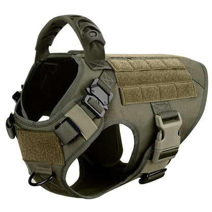 Harnais Tactique PETRAVEL pour Grand Chien – Ensemble Harnais + Collier + Laisse avec Système MOLLE Ma boutique
