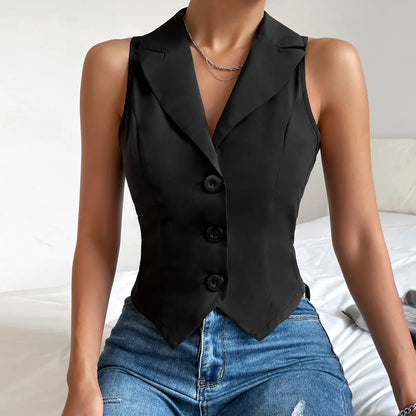 Gilet Slim Femme Printemps  – Style Européen & Américain | Casual Chic | Léger & Élégant - BLACKBEARD OUTDOOR INDUSTRIES