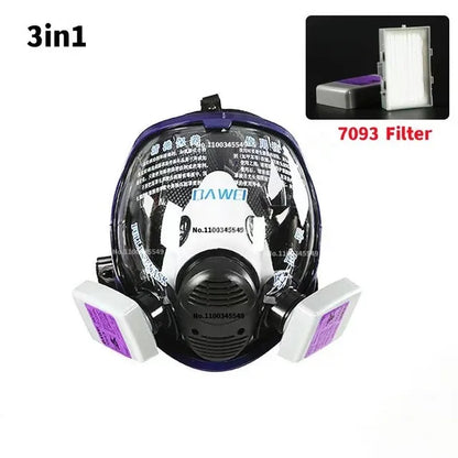 Masque à Gaz Chimique 6800 — Respirateur Anti-poussière et Anti-buée avec Filtres pour Gaz Organiques, Gaz Acides, Ammoniac et Soudure - BLACKBEARD OUTDOOR INDUSTRIES