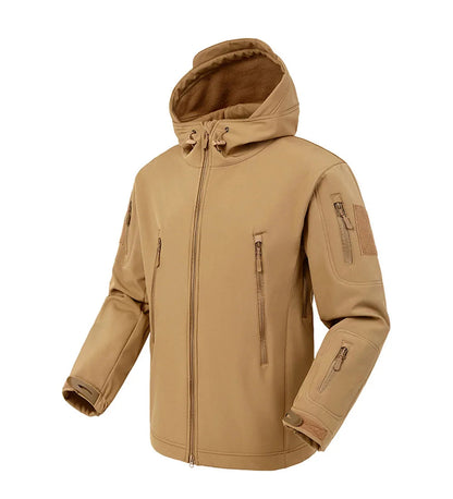Veste Soft Shell Militaire Shark Skin – Veste Tactique Hommes, Coupe-Vent et Imperméable, Manteau Bomber à Capuche, Veste de Combat Armée pour Homme BLACKBEARD OUTDOOR INDUSTRIES