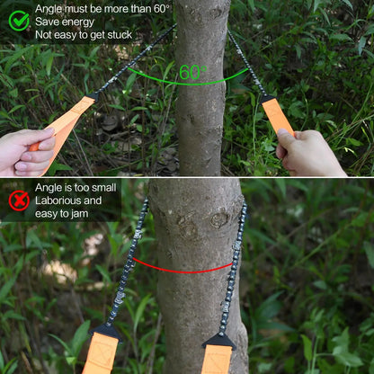 11 Teeth Pocket Chainsaw – Scie de Poche Manuelle pour Camping et Survie - BLACKBEARD OUTDOOR INDUSTRIES